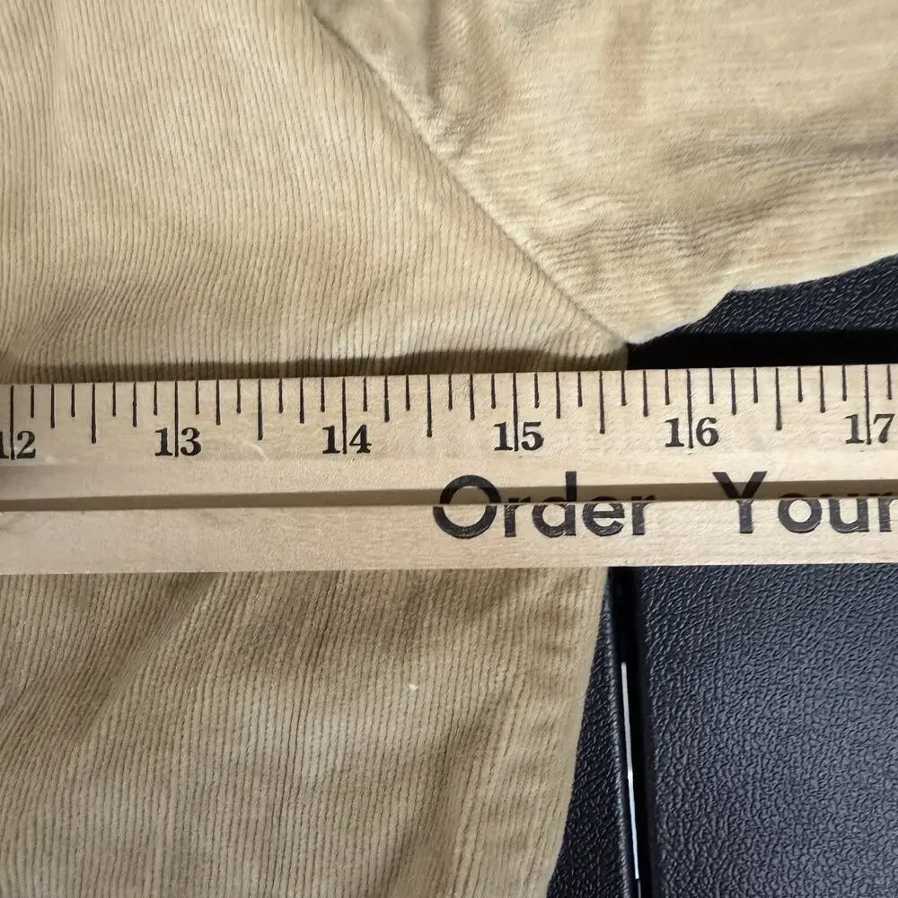 Vintage Tommy Hilfiger Girls Corduroy Dress Size 12 Safari Bamboo Belt Y2k Prep